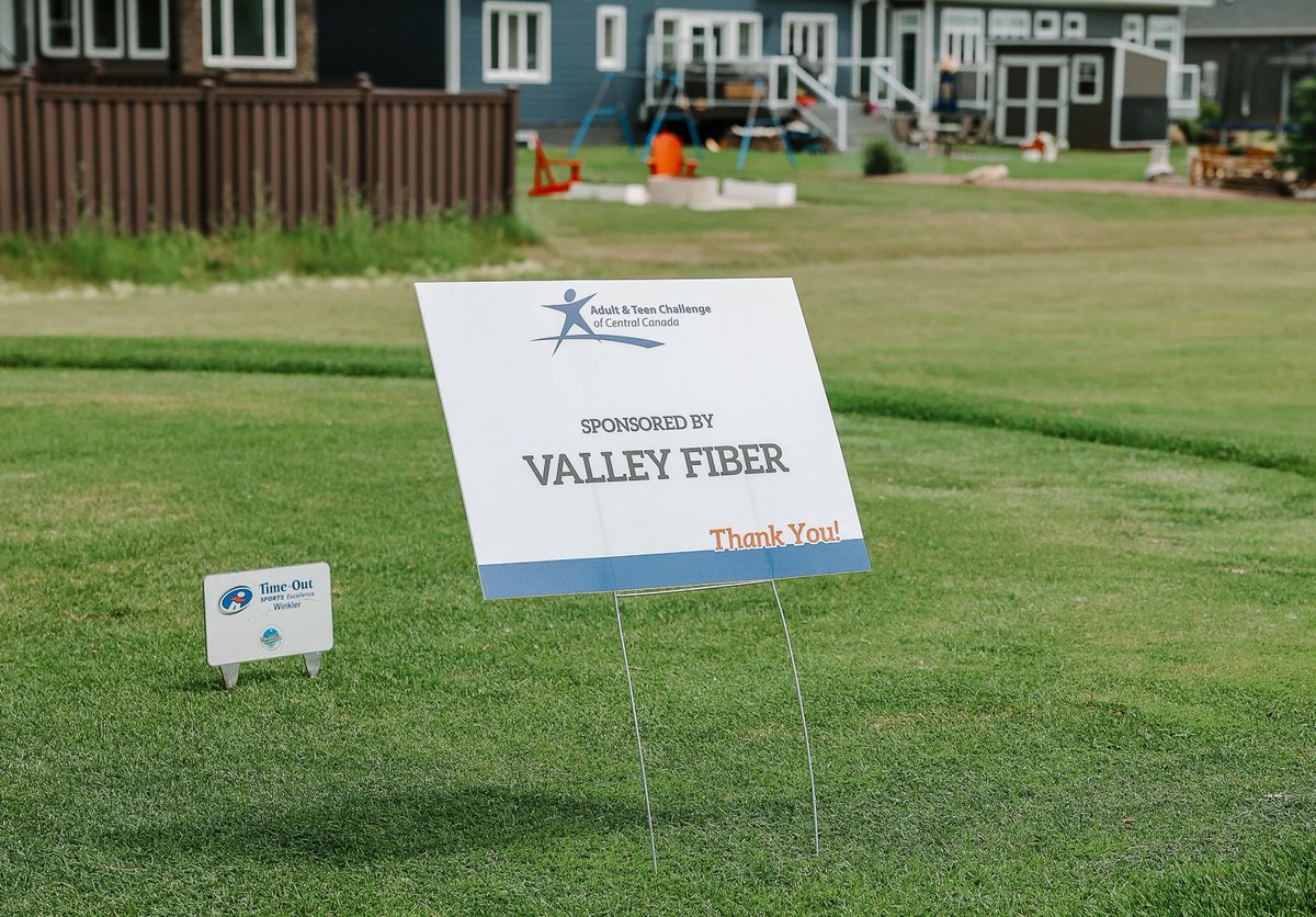 Today's annual Adult &amp; Teen Challenge Manitoba Golf Tournament in Morden was filled with laughter, friendly competition, and bringing awareness to the cause.

Valley Fiber is proud to have been a Hole Sponsor for this tournament and support Adult &amp; Teen Challenge.