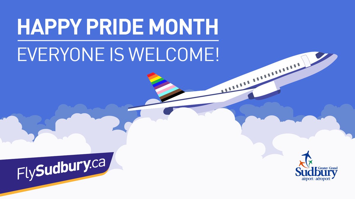 Happy Pride Month! 🏳️‍🌈🏳️‍⚧️Everyone Is Welcome!
#YSB #FlySudbury #pridemonth2023