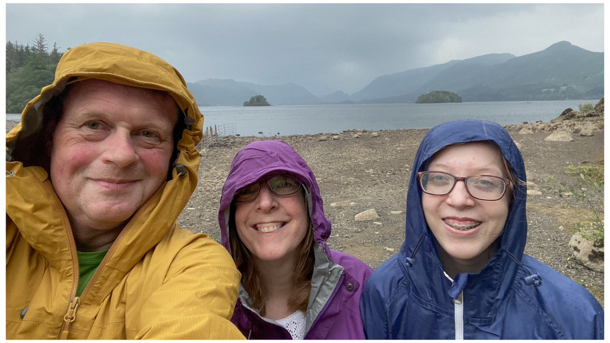Just moments before the heavens opened over #Keswick and #Derwentwater last night we had a walk down to see the major stones at the foot of Friars Crag - still a beautiful evening