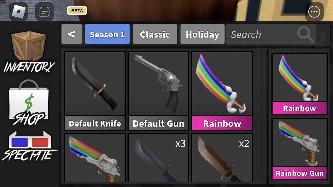 Veronic09627983's tweet photo. #survivethekillertrade #survivethekiller #mm2 #adoptme #adoptmetrade #adoptmetrades #royalehigh #royalehightrading Trading this mm2 set for weapons OR killers in survive the killer https://t.co/ypvT1trVUw
