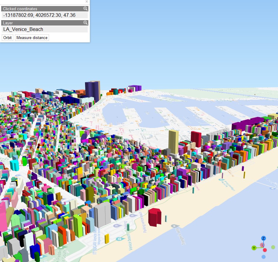 infogere's tweet image. Venice beach, Los Angeles. Thx to #Qqis &amp;amp; #Qgis2threejs