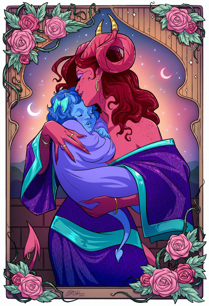 This one still just makes me smile every time I think about it ❤️💙 #therubyofthesea #mightynein #criticalrolefanart #CriticalRole #DnD