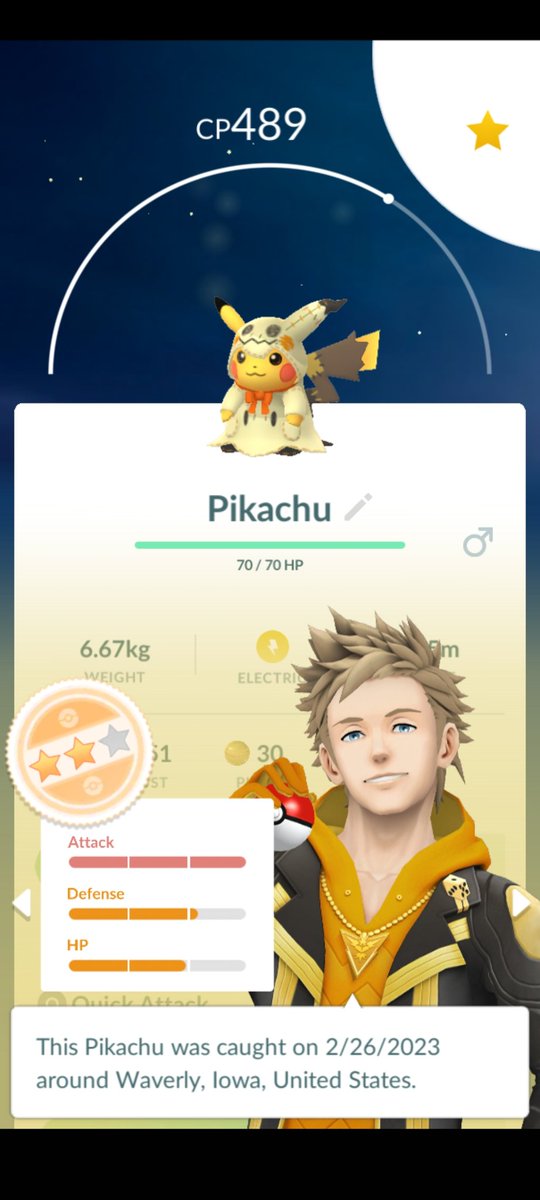 APup1209's tweet photo. @MYSTIC7 @PokemonGoApp I got a mimikyu costume pikachu idk when it was available but I got it from special research https://t.co/HMP8aepQdr