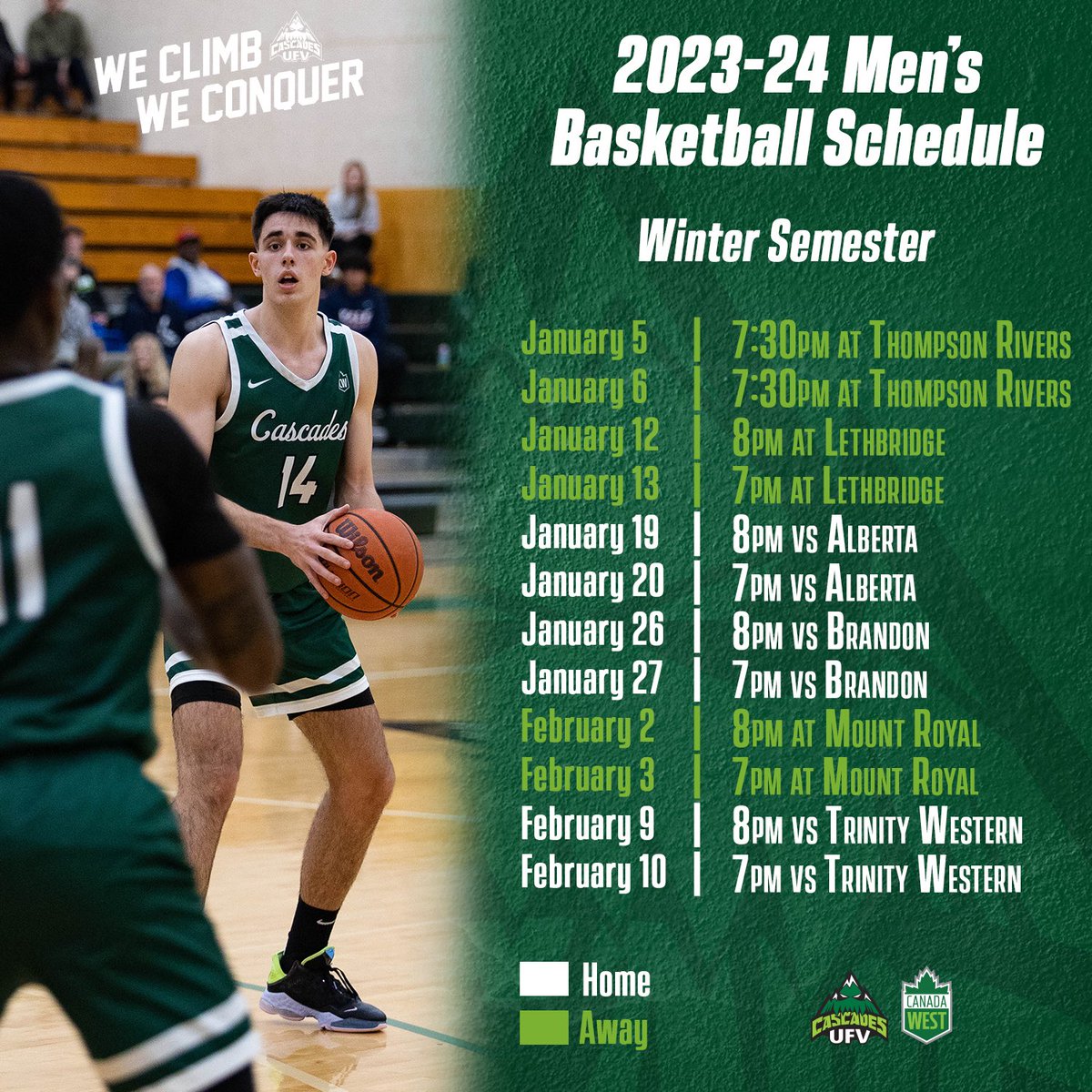 UFV Cascades (@ufvcascades) on Twitter photo <a href="/CanadaWest/">Canada West</a> 🏀 schedules are here!
The Cascades’ seasons tip off on November 3 at UNBC, with home openers a week later against Victoria!
#weclimbweconquer <a href="/CanadaWest/">Canada West</a> 🏀 schedules are here!
The Cascades’ seasons tip off on November 3 at UNBC, with home openers a week later against Victoria!
#weclimbweconquer