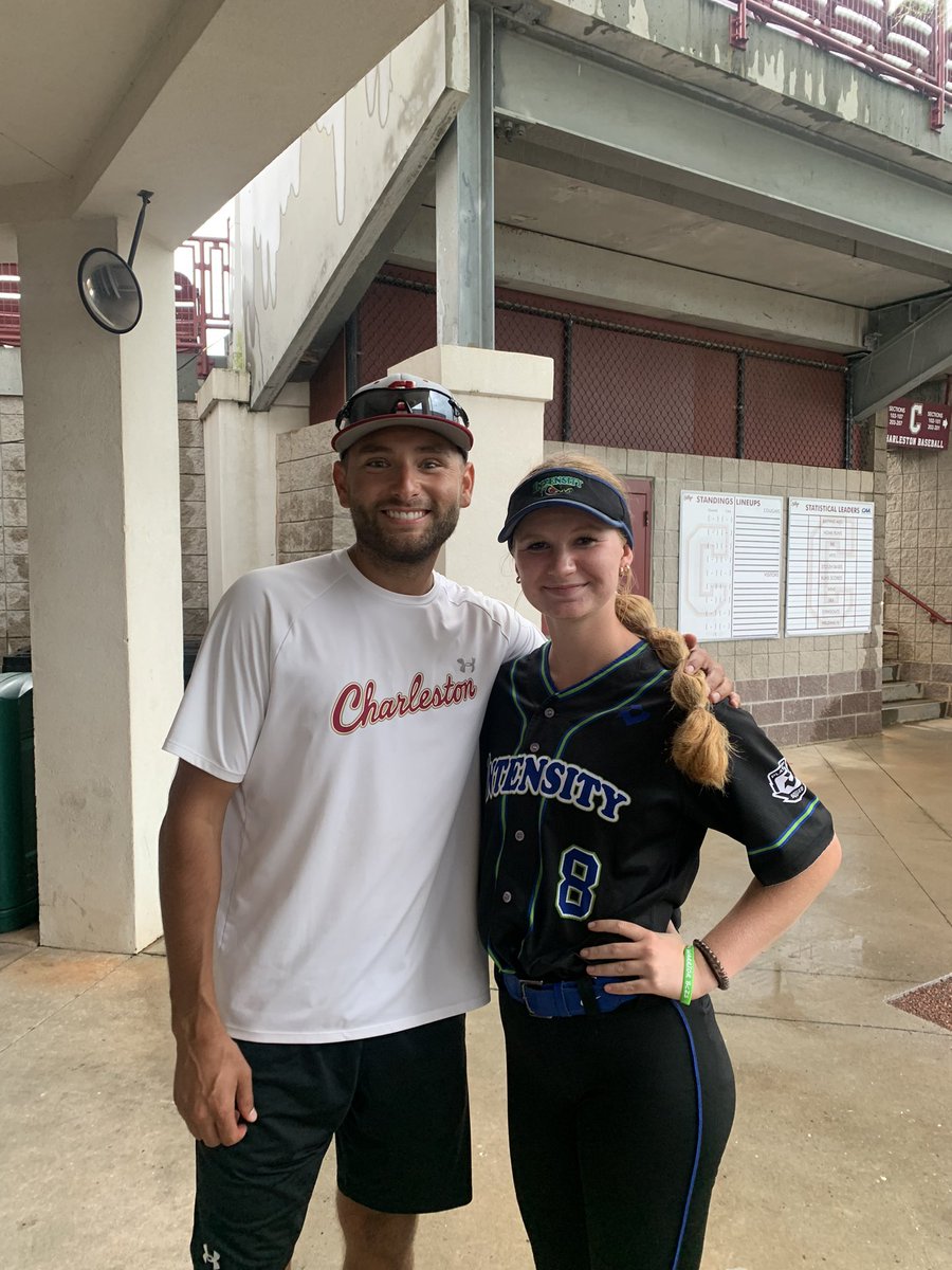 I had a great camp at <a href="/CofCSoftball/">Charleston Softball</a>  today! While we didn’t get to finish our scrimmages due to rain, I enjoyed learning about their softball program and getting some tips on hitting and pitching! <a href="/CoachLynch20/">Tracey Lynch</a> <a href="/JakeCombs_/">Jake Combs</a> <a href="/cf_intensitykod/">Intensity KOD/Bodell</a>