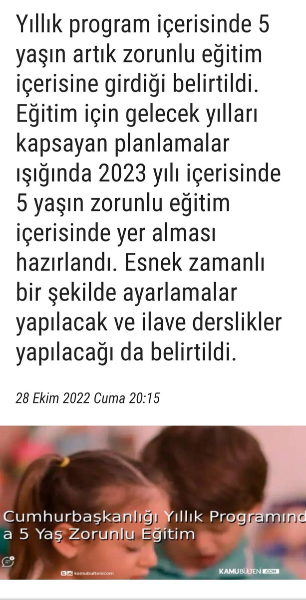 2023 yılı geldi,5 yaş zorunluluğu hala gelmedi! <a href="/Yusuf__Tekin/">Yusuf Tekin</a> 
<a href="/RTErdogan/">Recep Tayyip Erdoğan</a> 
<a href="/tcmeb/">Millî Eğitim Bakanlığı</a> 
ResmiGazetede BeşYaş