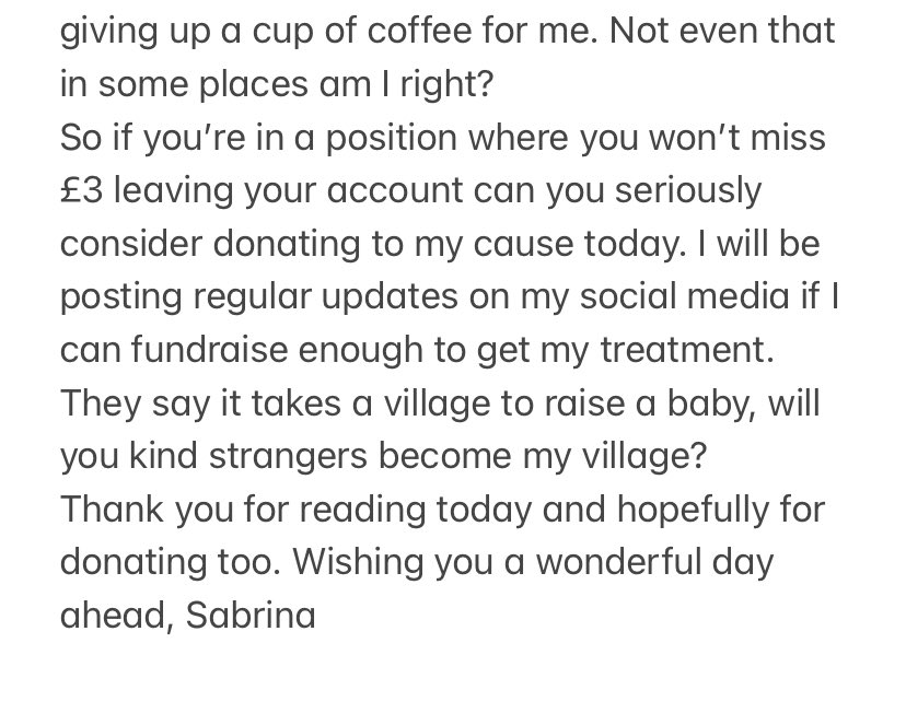 Sabrina7UK's tweet photo. Fundraising before I run out of time to move forward 💜

#IVF #Endometriosis #GoFundMe #EndoSisters #EndoWarrior #IVFUK #fundraiser #fundraising #giveupacoffee #donate #donations #donationsneeded #kindnessneeded #kindnessrequired #kindnessmatters 

https://t.co/wrZfmc7sWj https://t.co/5hhhVFsWJu