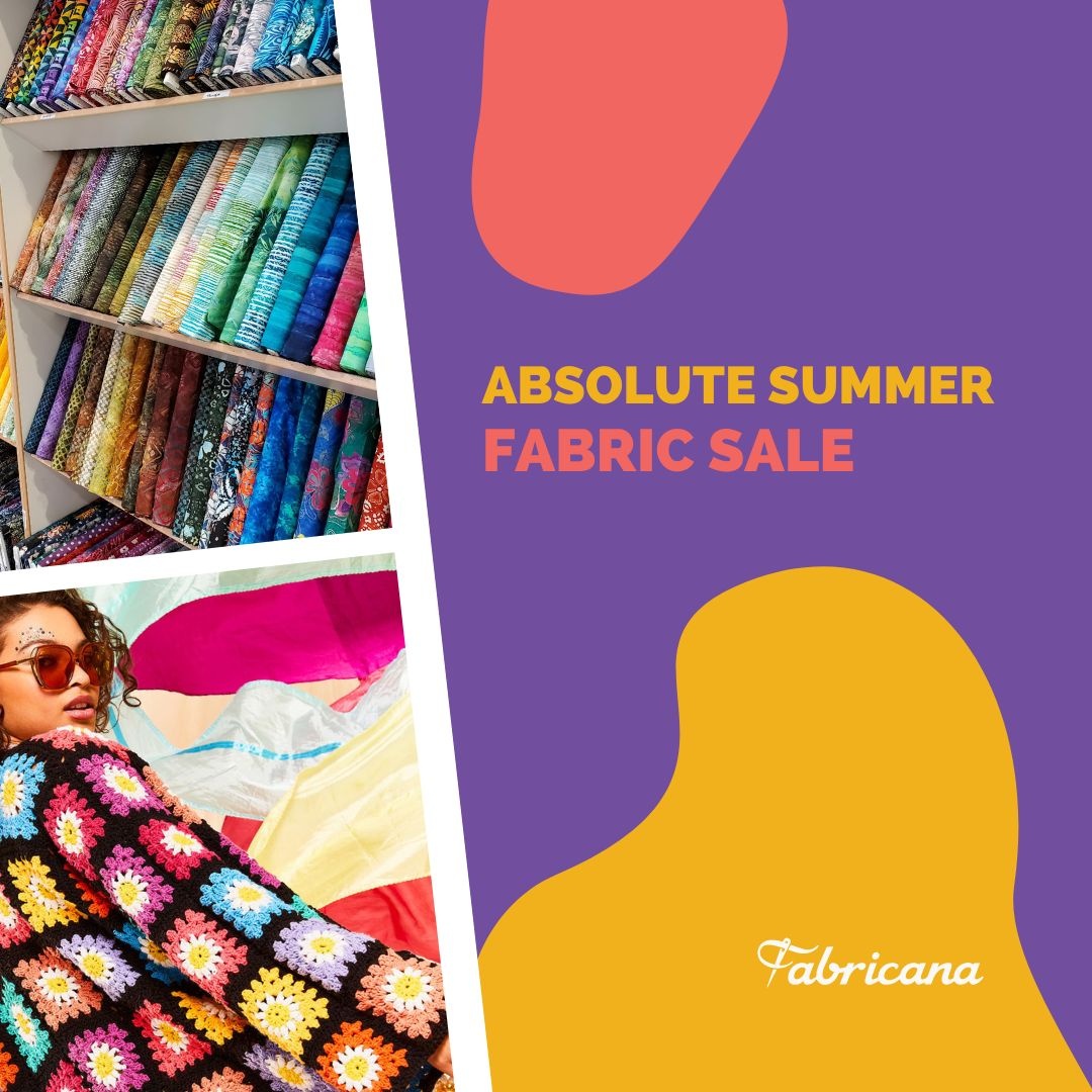 FabricanaStore's tweet photo. The Absolute Summer Fabric Sale is on now through July 3! 

Get hot deals on fashion prints, quilt cottons, Christmas prints, yarns and more: https://t.co/eZV2skdHXC https://t.co/AiptmXl79q