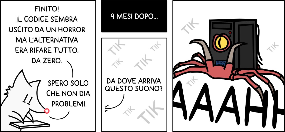 haxed_it's tweet photo. Codice corrotto - https://t.co/K5bGrNeVa8 #fumetto #italia #IT #hax #haxed #programming #bug #horror #nightmare #corrupted #coding https://t.co/Dc2Q4p5H0e