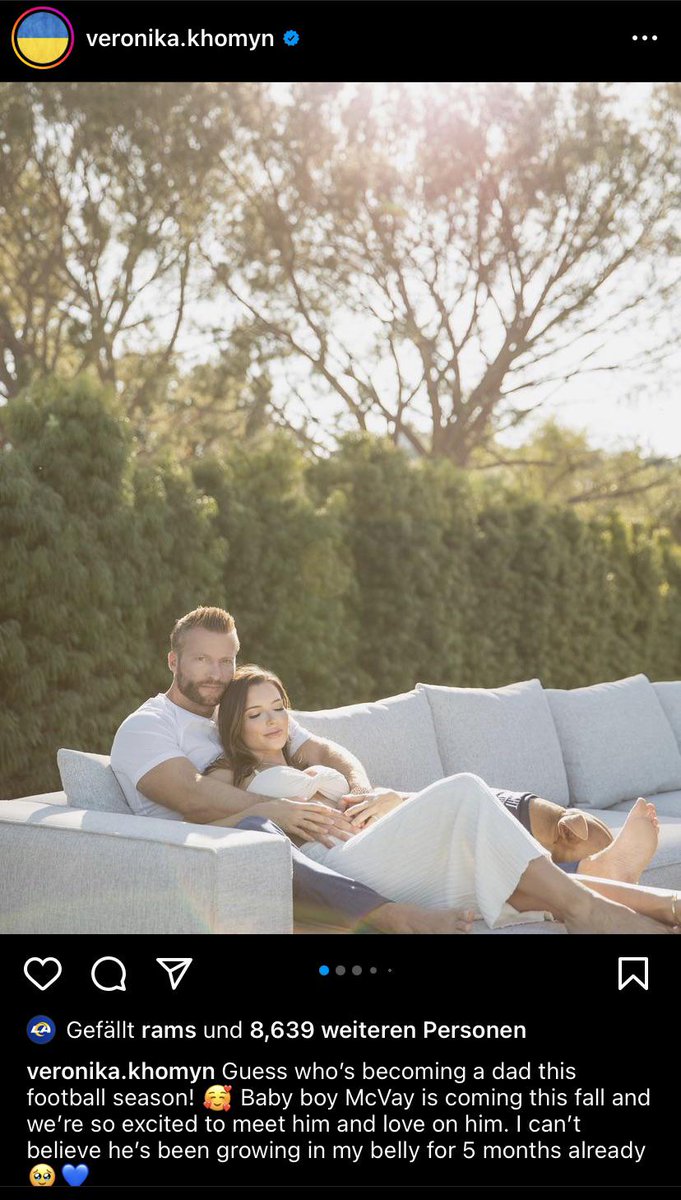 Sean McVay’s wife announced on Instagram that they are expecting their first child this fall. 
 
rawchili.com/2936978/
 
#California #Football #LosAngeles #LosAngelesRams #NationalFootballConference #NationalFootballConferenceWestDivision #NationalFootballLeague #NFL #Rams