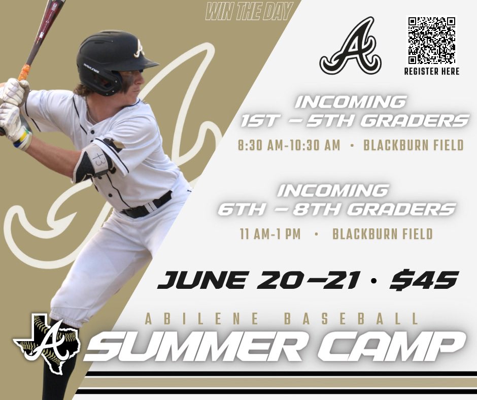AbileneDixieLL's tweet photo. Camp starts tomorrow! Get registered! https://t.co/eYp2TZ5pQR