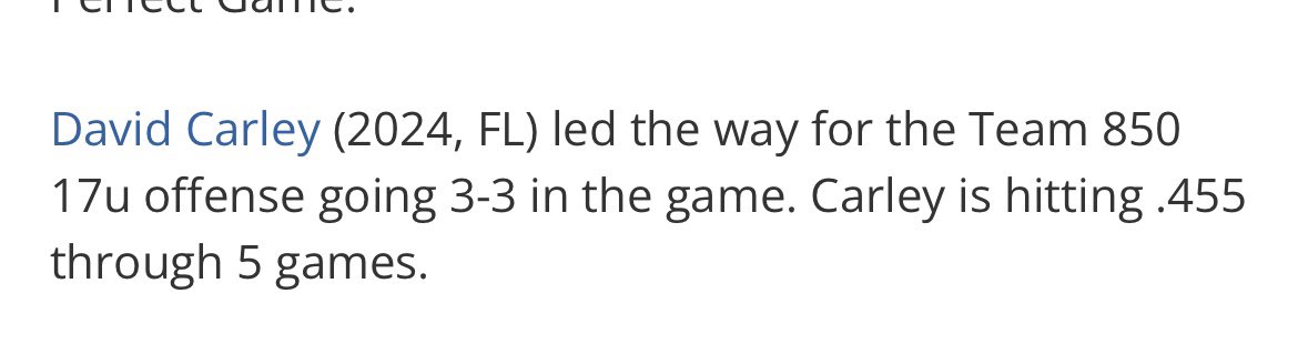 davidcarleyyy's tweet image. Batted .455 through 5 games went 3-3 in the tournament game with throwing 2 people out behind the plate, also toppin 86mph on the mound.
@850Baseball 
@weeks967 
@CACCWarhawksBsb 
@SneadBaseball 
@TyKolton 
@coachcompton10 

@govbaseball 
@NWFRaiders_BSB 
@GCSCbaseball 

#uncomm