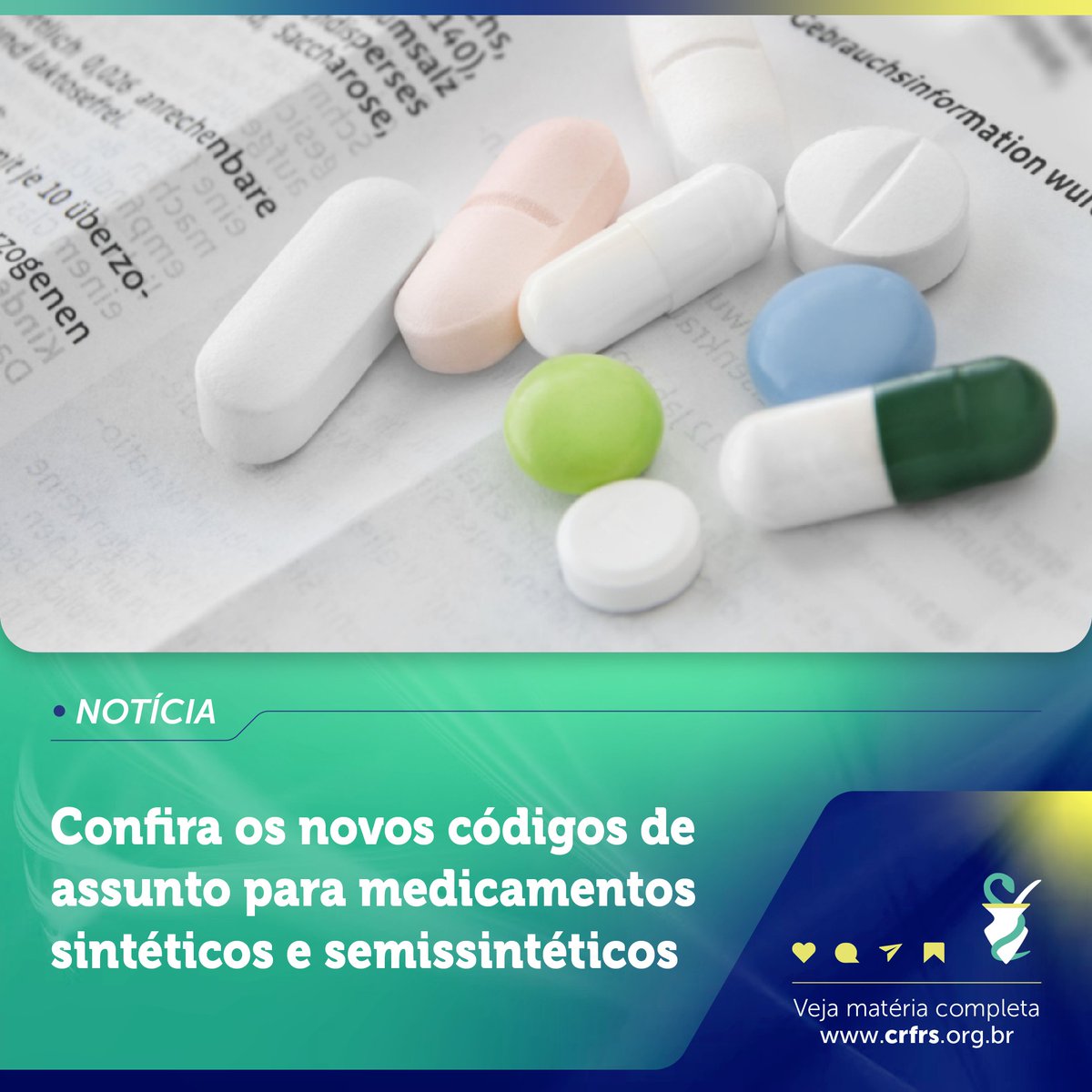 #NewsFarma:        

Os novos códigos, que estarão disponíveis a partir da próxima segunda-feira (19/6), são parte da implementação da RDC 753/2022 e da IN 184/2022.

📷 Confira a matéria: shre.ink/lmLj