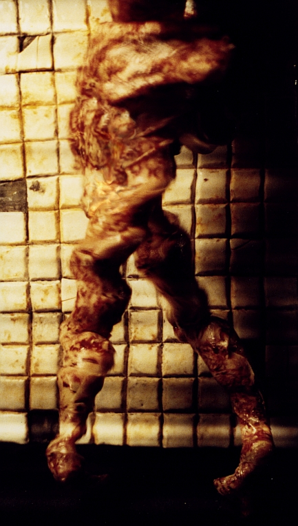 Beetlenaut's tweet image. some latex sculptures/puppets I very meticulously built and filmed + photographed with a homemade slitscan film camera (hand-cranked!)

may post some behind the scenes stuff if people are interested enough

#horror #slitscan #filmphotography #latex #prosthetics #sfx #HorrorArt