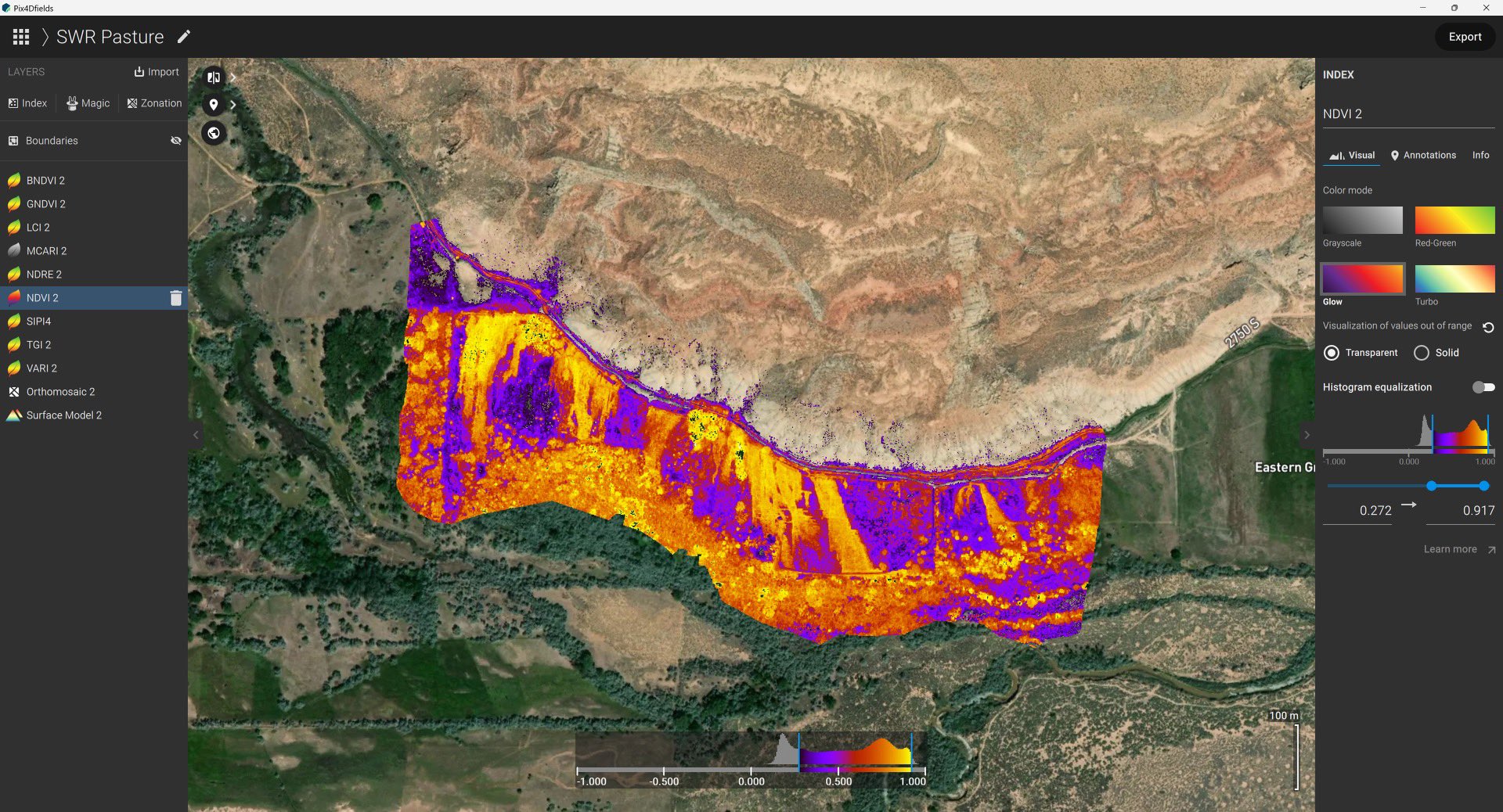 Brandon Fugal on X: "The MSI (multispectral imaging) data from last week's  The Secret of Skinwalker Ranch using Pix4DFields. This technology is used  for archaeology, showing areas where disturbed soil/plant life refract