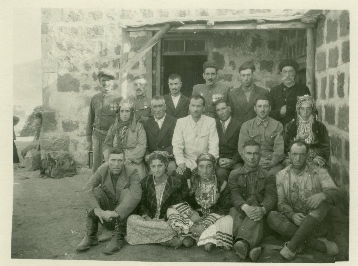 1949, Kurdish men and women, Armenia. Yazidi Kurds were forced to migrate to Armenia and the Caucasus from Bitlis, Siirt, Agri, Batman etc. regions in 1840, 1850, 1860 and finally in 1915.