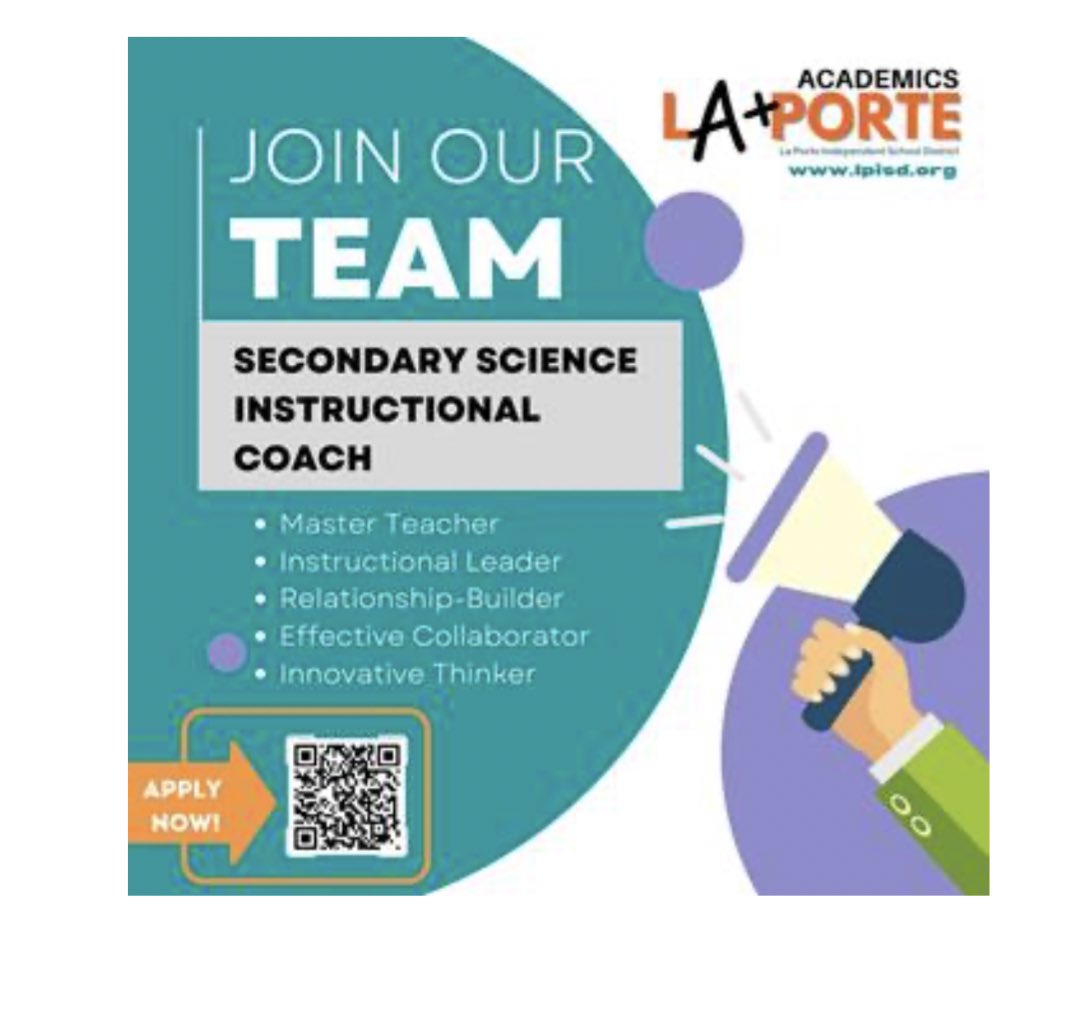 Come join our high school coaching team! #chooselp #iteachscience #highschoolscience