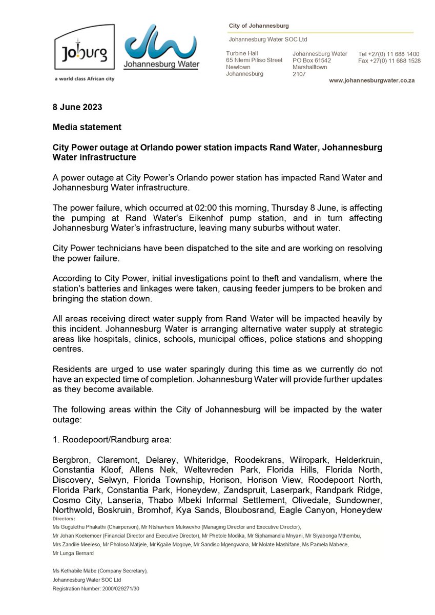 scarlet_gail's tweet photo. @JHBWater is this outage still taking place tomorrow https://t.co/1IYyo4QYfc