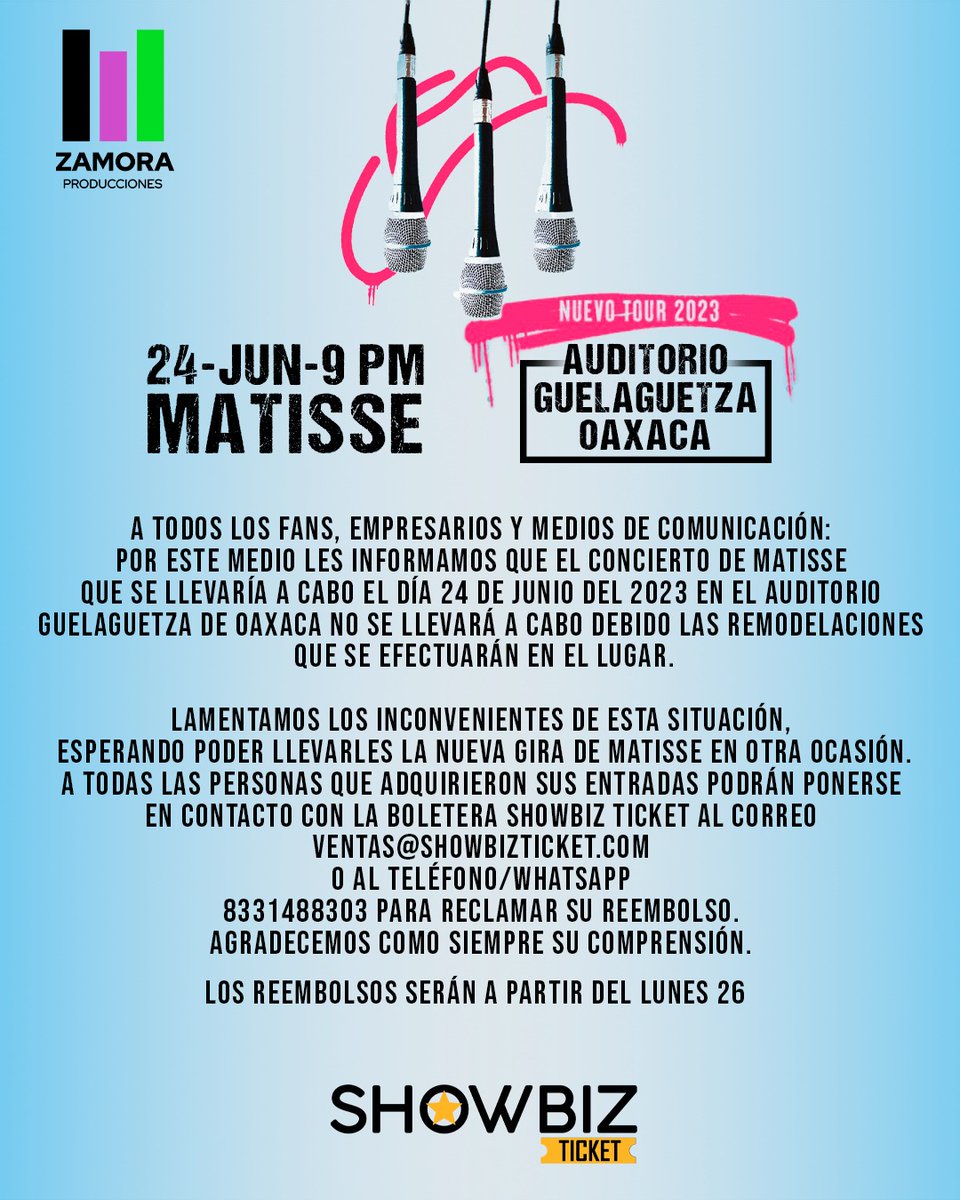 INFORMACIÓN IMPORTANTE❗

#Oaxaca #Estatal #Noticias #Musica #Conciertos <a href="/ZamoraProduccio/">Zamora Producciones 🎬</a>