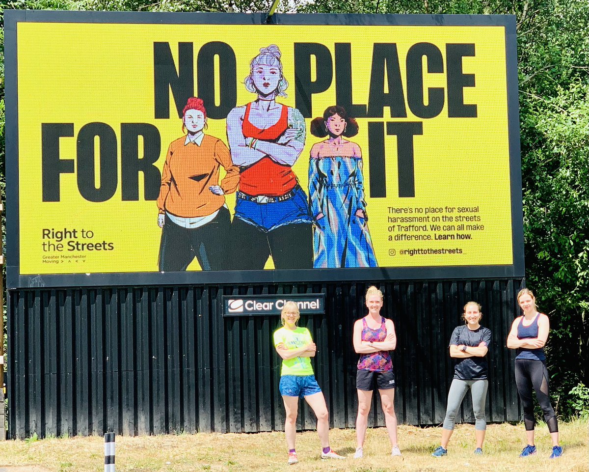 evefrancisholt's tweet photo. Beth, Imogen, Nicola, Bianca &amp; Belinda all agree, when it comes to sexual harassment there's #NoPlaceForIt. 

Follow #Righttothestreets for info on how to help make our streets &amp; public spaces safer, more welcoming &amp; joyful places for women &amp; girls to be and be active. #GMMoving https://t.co/W8QXh3csk6