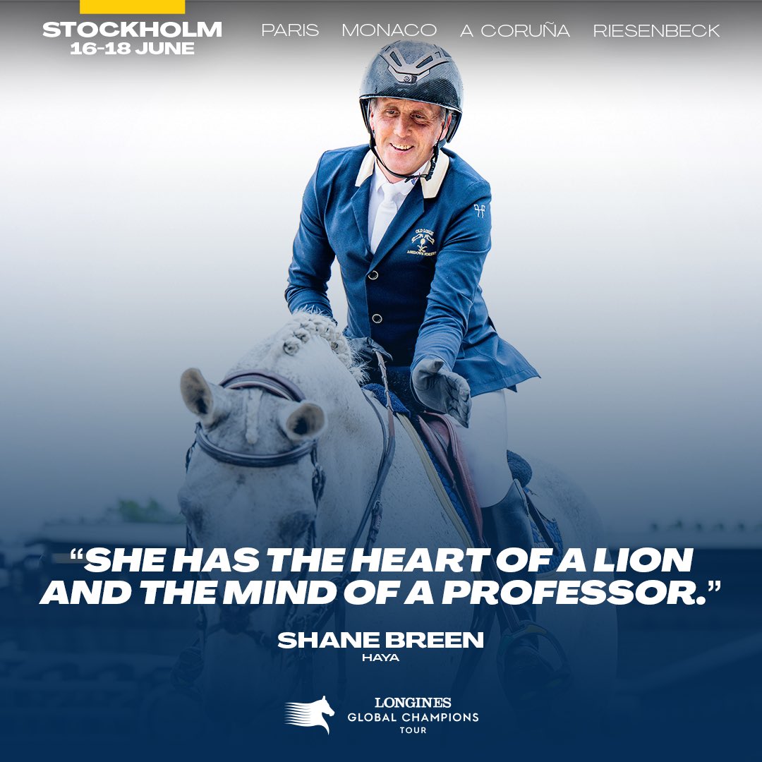 “𝗦𝗵𝗲 𝗵𝗮𝘀 𝘁𝗵𝗲 𝗵𝗲𝗮𝗿𝘁 𝗼𝗳 𝗮 𝗹𝗶𝗼𝗻 𝗮𝗻𝗱 𝘁𝗵𝗲 𝗺𝗶𝗻𝗱 𝗼𝗳 𝗮 𝗽𝗿𝗼𝗳𝗲𝘀𝘀𝗼𝗿.” 🦁 

The relationship and connection between Shane Breen and his incredible horse Haya is something special ❤️

#LGCT | #LGCTStockholm2023