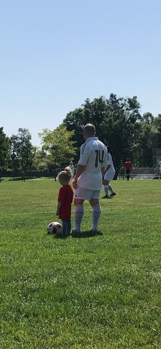 My wife posted this pic for Father’s Day and I didn’t know it existed. Probably about 6 years ago. Worst part about it is having to wear a Real Madrid kit when I played on this team.  Love when my daughter makes it out to watch me play though. #thebeautifulgame #sundayleague