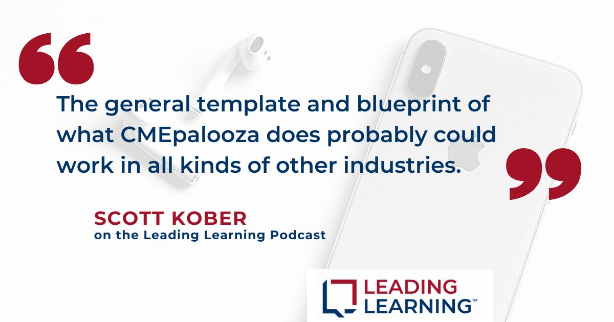 Catch up on 10 years of #CMEpalooza with co-producers Derek Warnick @theCMEguy + Scott Kober @MedCaseWriter Listen now: leadinglearning.com/episode-360-cm…

#learningbusiness #virtualevents #CME