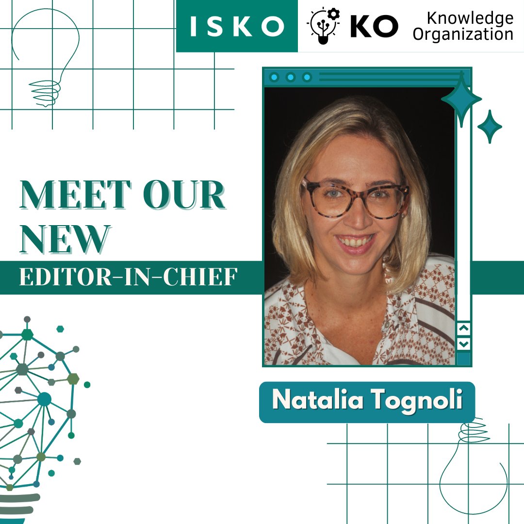 Meet our new editor-in-chief!!! 💚📢

#isko #KnowledgeOrganization #ko #editorinchief #NataliaTognoli