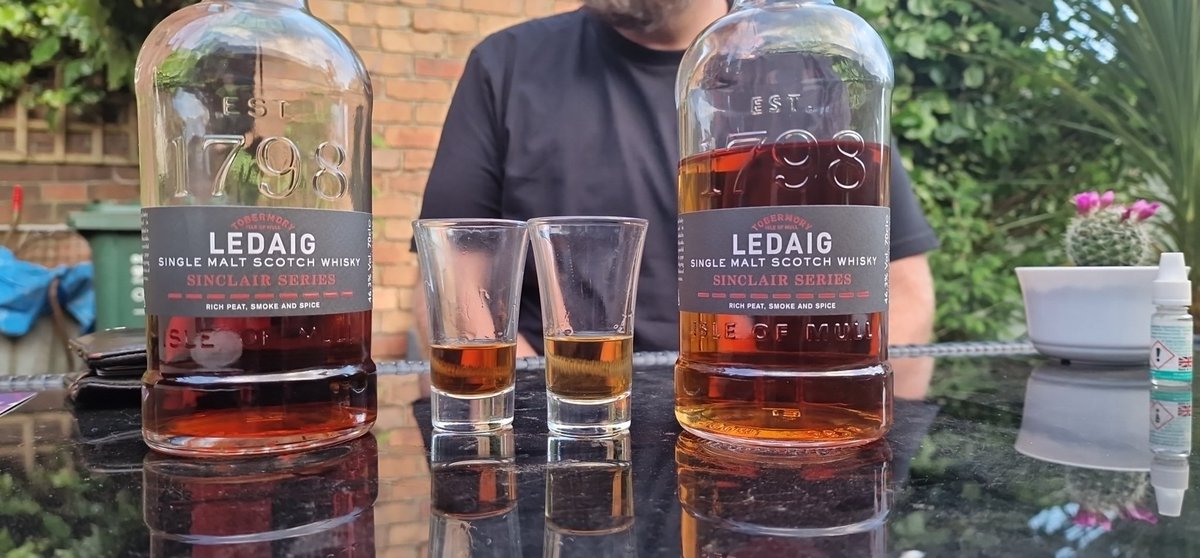 kelkay's tweet photo. @TobDistillery we've had two bottles of the same whisky, stored the same, but one is notably paler and less rich. Can you help us understand why? https://t.co/lTwIvu2ULJ