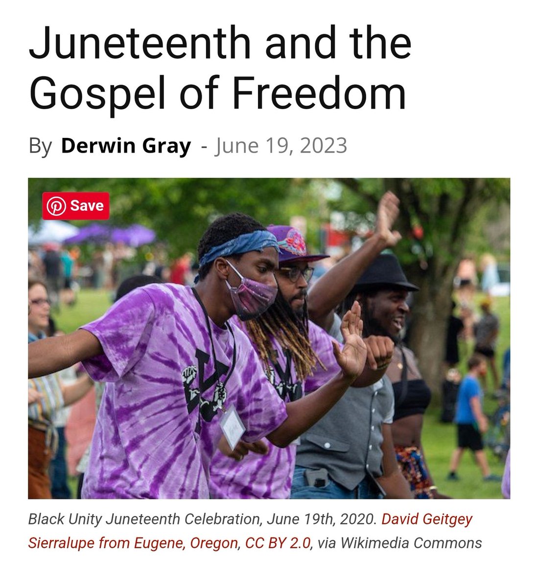 "As Black American, I am grateful the Union won and I am grateful that my great-great-great-great-grandfather, Moses Davis, a Black man, fought for the Union. Can you imagine the joy and celebration of being set free from slavery? Then imagine the heartache of knowing you had