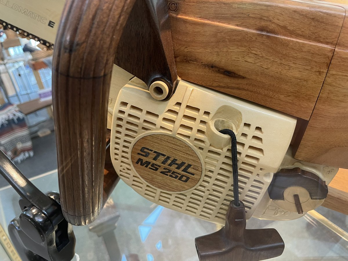 Still thinking about this wooden Stihl chainsaw I saw last week.