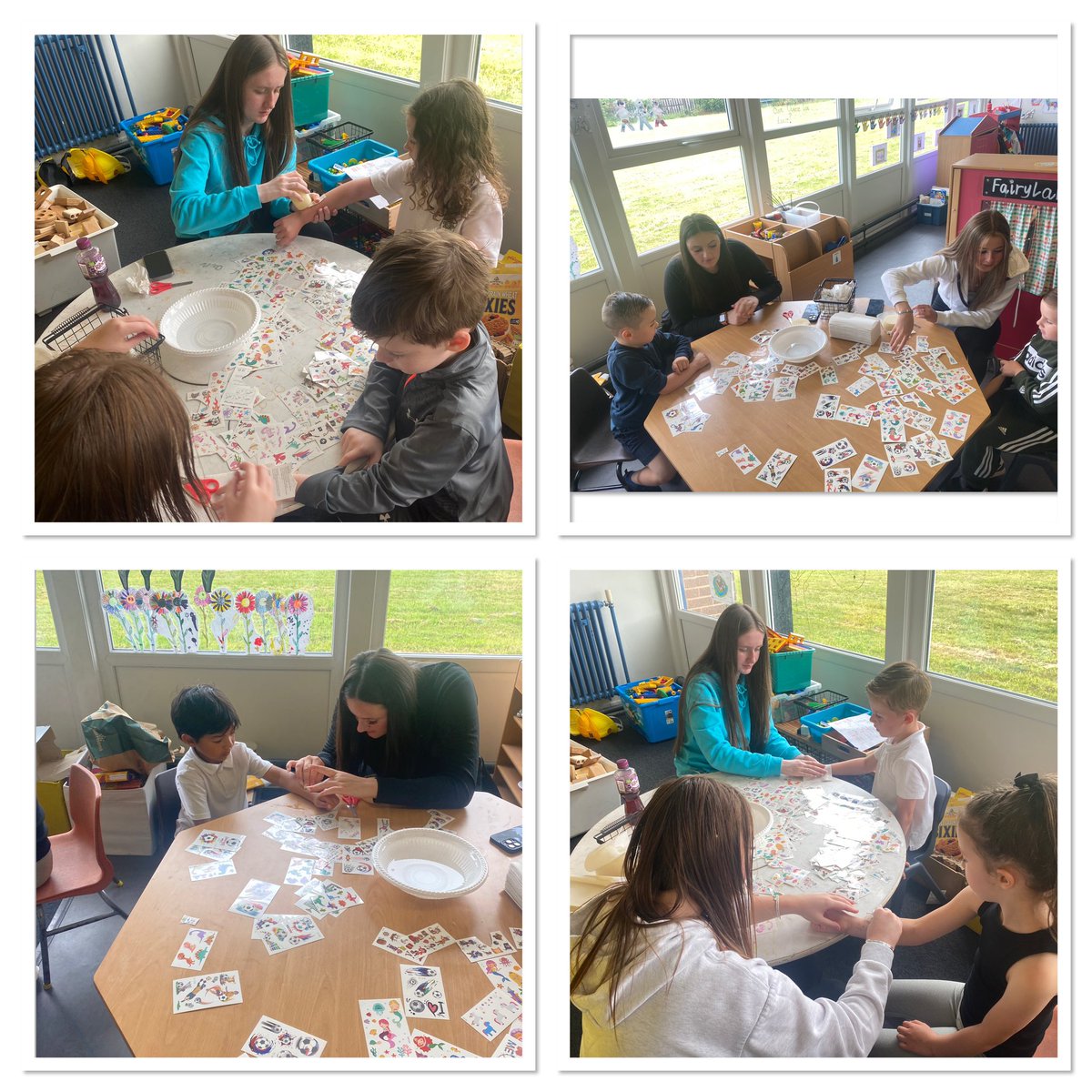 What a start of our last week of term 👏😀 Primary 1a LOVED their end of year fun day 🎉 We started off with getting cool tattoos, watching the amazing <a href="/pitch_parade/">Pitch Parade</a> doing some football tricks and playing football darts and table football 🥅 ⚽️ #StMonicasPollokP1a