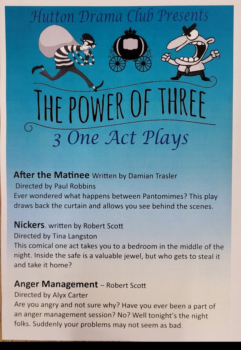 HuttonDrama's tweet photo. It's happening this week! Head to Hutton Village Hall this Friday or Saturday. Still time to get tickets!
https://t.co/tdeIEq2AEF https://t.co/ErCJcPEtt2