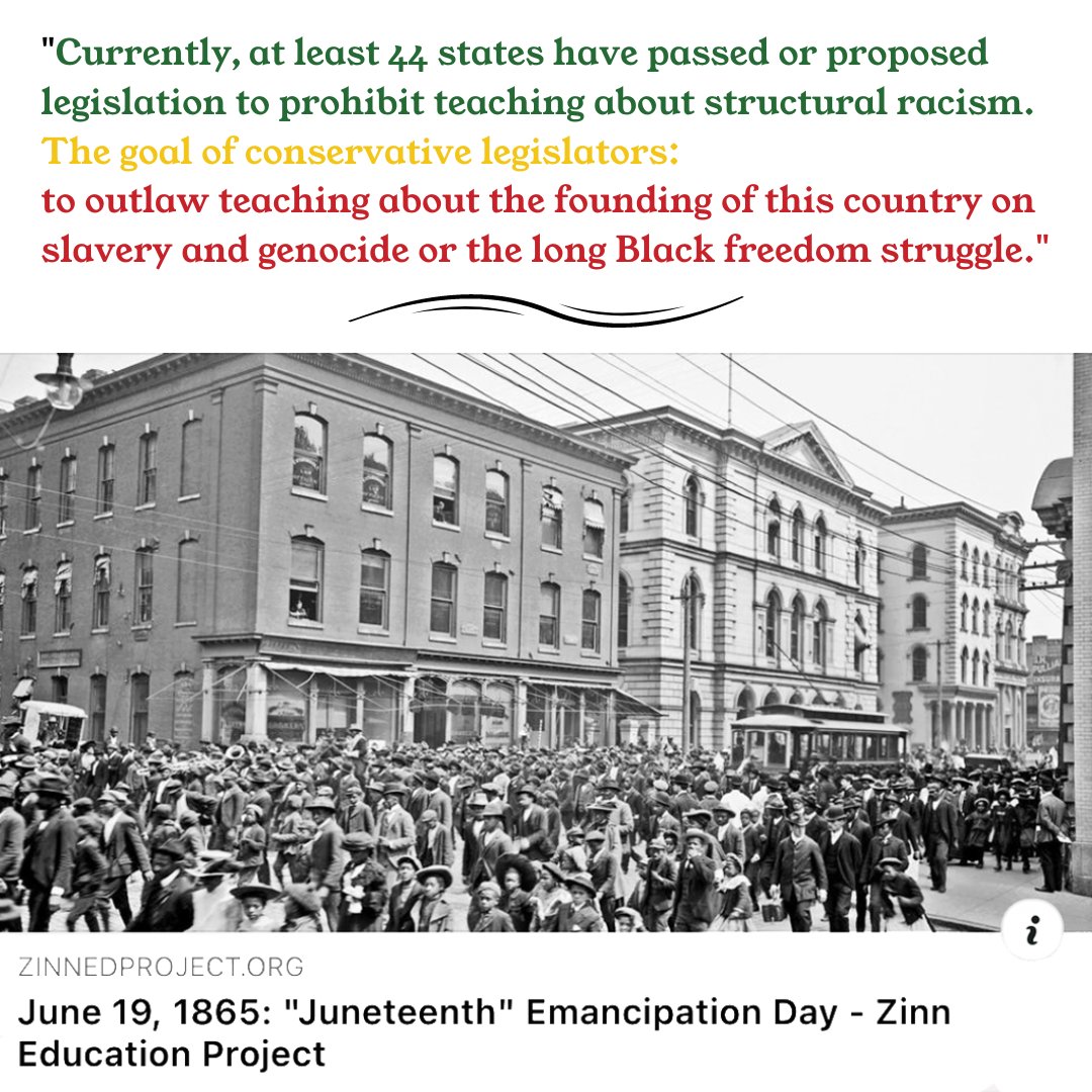 Happy Juneteenth from all of us at Keystone Progress! 

When history is suppressed it's even more important to learn about it. Not sure where to start? @ZinnEdProject has some great resources!
tinyurl.com/zinnedjune

#juneteenth #readbannedbooks #peopleshistory