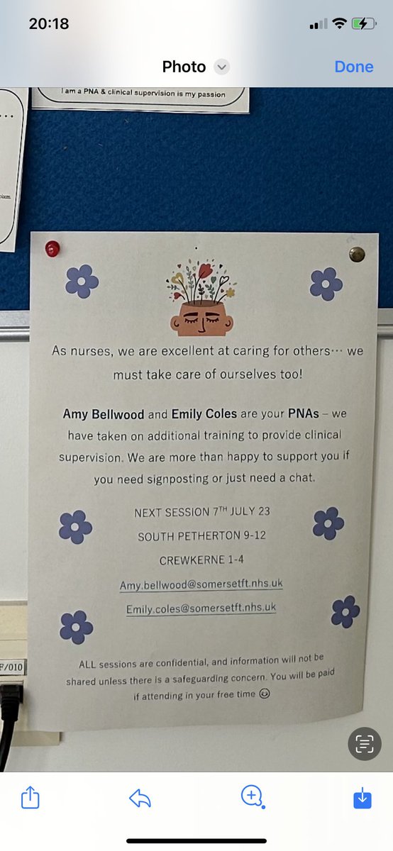 A wonderful display of all things PNA and RCS in the staff room, created by @katie95635368 full of all information regarding RCS, our supervision tree, and the next drop in session #PNA #RCS #staffsupport #staffwellbeing