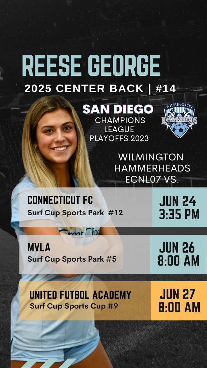 Just 5 days away from <a href="/ECNLgirls/">ECNL Girls</a> playoffs. Let’s go <a href="/07ecnlhammers/">2007 Hammerheads Girls ECNL</a>!
<a href="/ImCollegeSoccer/">College Soccer Truth ™</a> <a href="/ImYouthSoccer/">ECNL/GA/Recruiting/College Soccer</a> <a href="/PrepSoccer/">Prep Soccer ⚽️</a>