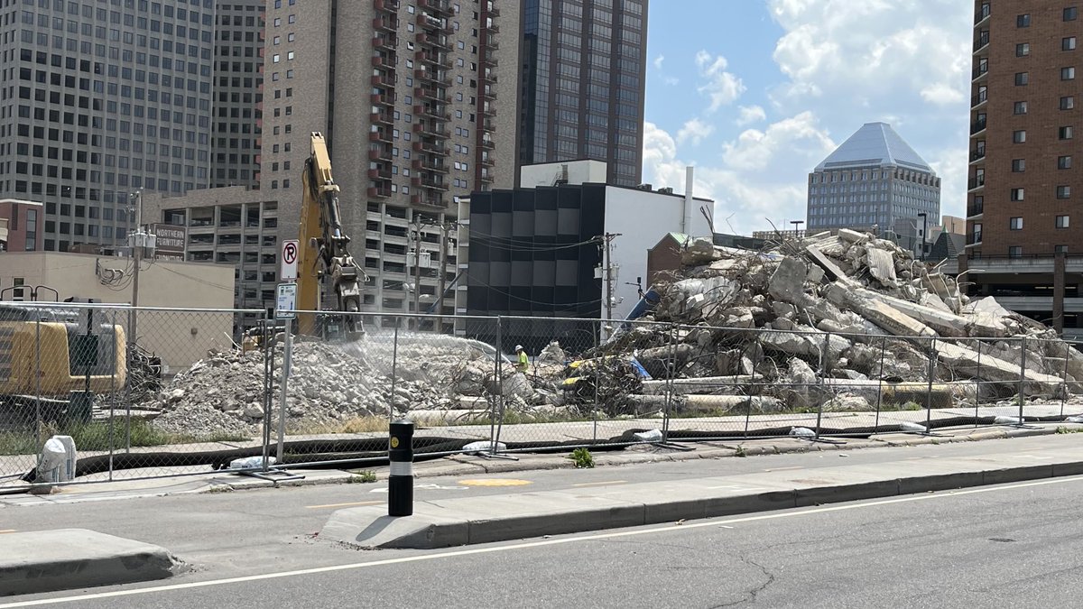 The final days of the old Pedro Luggage public safety annex building in St Paul. The good news is this will all be an urban park. They’re not paving this part of paradise.