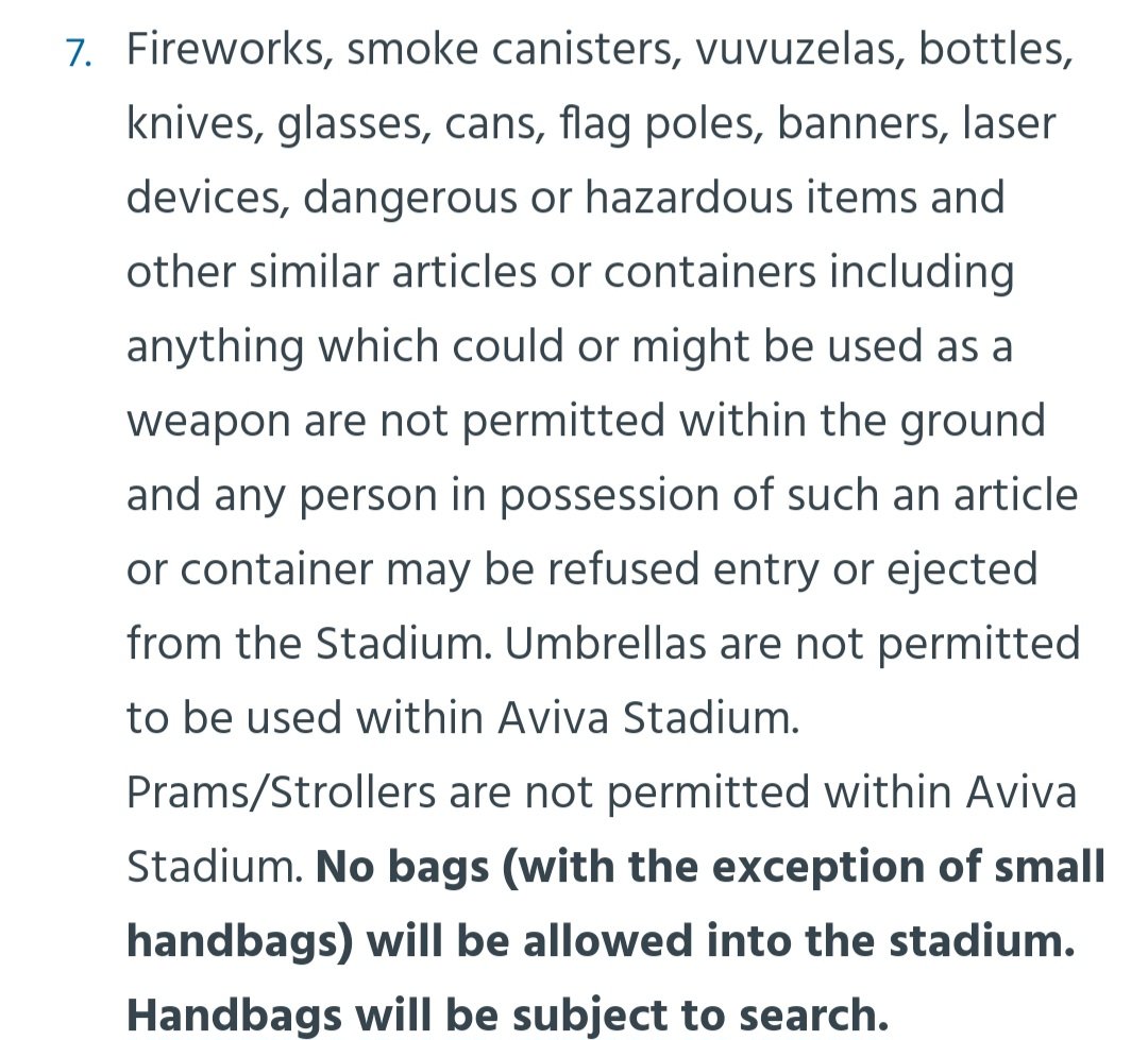 All these things are banned from the Aviva Stadium yet someone can still bring that fucking bell in 🤔

#IRLGIB