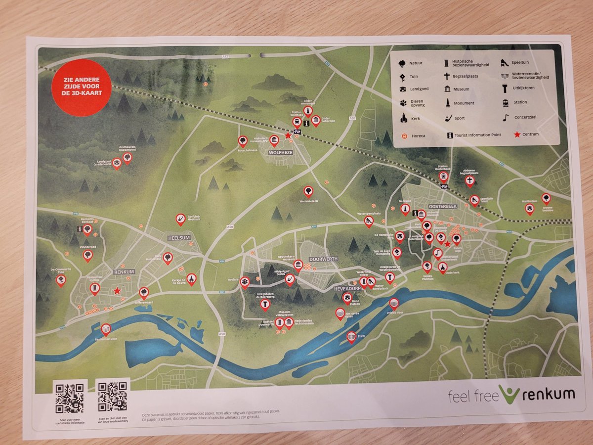 Elk dorp krijgt een Tourisme Informatie Punt #TIP om Renkumse hotspots te promoten. De eerste versie is onthuld door wethouder Daniëlle van Bentem tijdens Toerisme&amp;Recreatie bijeenkomst in gemeentehuis.
#FeelFreeRenkum #Doorwerth #Heelsum #Heveadorp #Oosterbeek #Renkum #Wolfheze