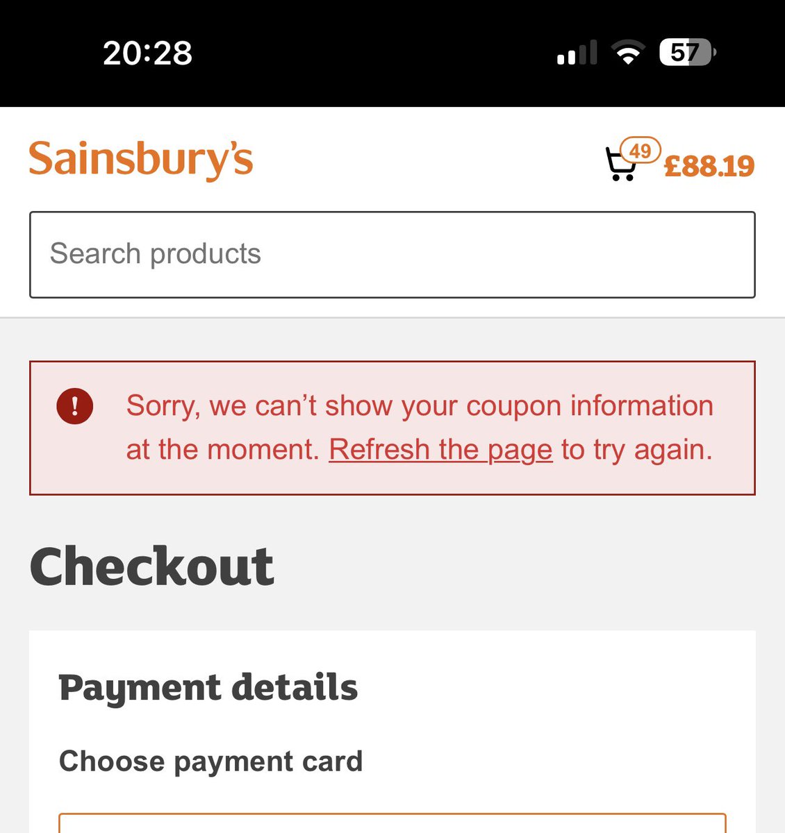JaasmineFleming's tweet photo. @sainsburys can you please sort out your website &amp; app! Really need to do my online shop!! I see many others are saying the same things. Please get this sorted asap 🙈😡 https://t.co/TOsZklUMRc