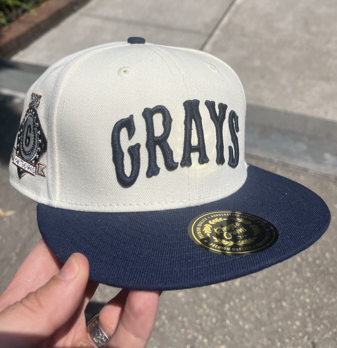 Today’s hat is this clean, simple Homestead Grays, released by Lids early last year as part of the “They Gave Us Game” collection. These aren’t New Era; rather, they are made by a company called “Rings &amp; Crwns.” That said, they’re very similar to a 59Fifty fit. Love this one!