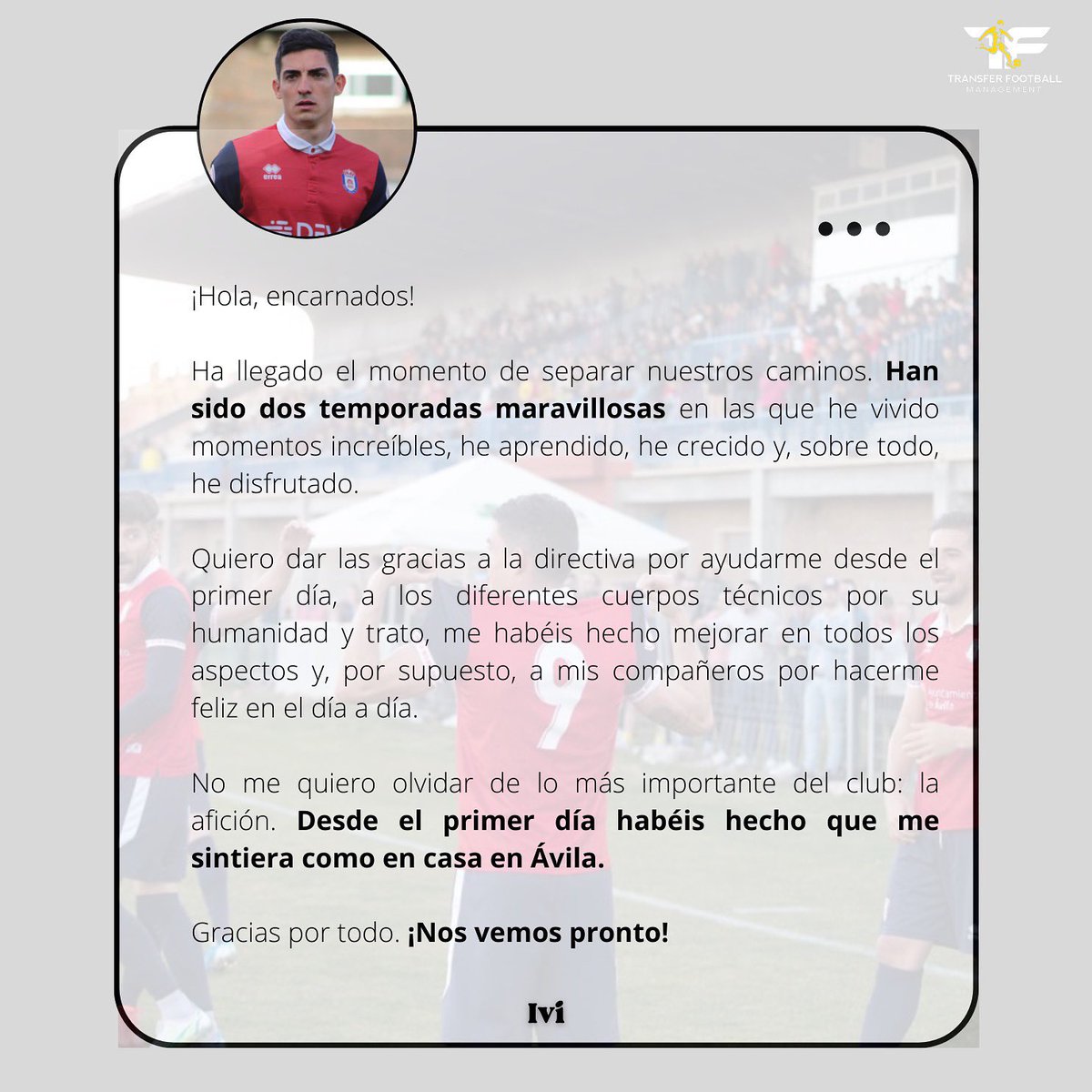 Gracias <a href="/RealAvilaCF/">Real Ávila CF</a> ❤️