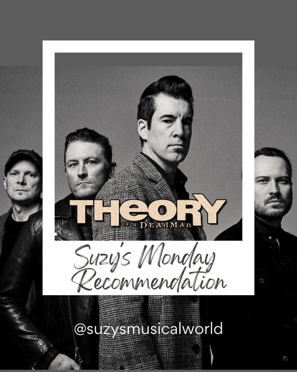 This weeks recommendation is Theory Of A Deadman - RX (Medicate). I love this song because it is another song that speaks to me personally.

#suzysmusicalworld #music #recommendation #monday #mondaymood #newweek #mondayfeels #checkthemout #favouritesong #musician