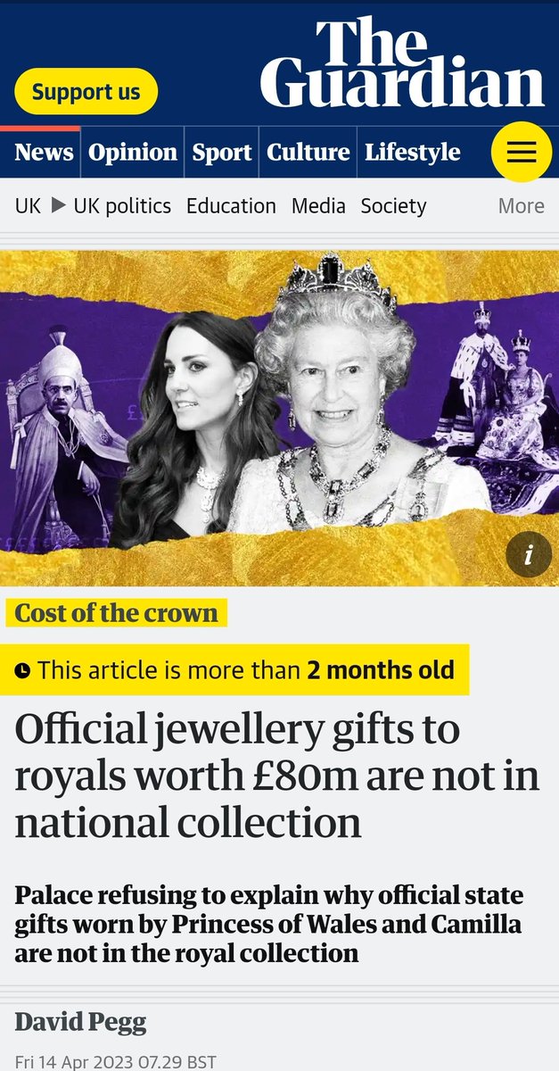 Instead of wasting ur energy hating on #PrinceHarry & #MeghanMarkle ask ➡️ WHERE ARE THE £80 MILLION JEWELLERY GIFTS THAT GONE MISSING FROM THE ROYAL FAMILY COLLECTION

£80 million is not £1,-

#KateWhereAreTheJeweliers
#MissingJewellery
#StolenJewellery

theguardian.com/uk-news/2023/a…