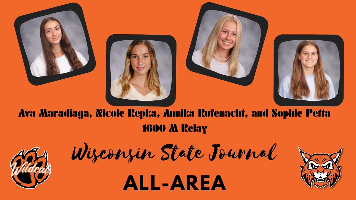Congratulations to our three individuals and FIVE relays from Boys and Girls <a href="/VeronaWildcatTF/">Verona Wildcat T&F</a> for earning <a href="/WiStateJournal/">Wisconsin State Journal</a> All-Area Team <a href="/VAHSwildcats/">VeronaAreaHighSchool</a> #GoCats (1/2)