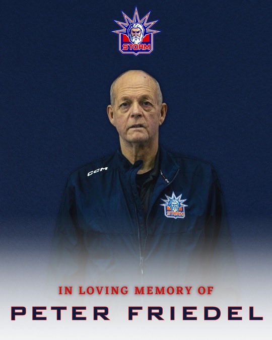 StormKamloops's tweet photo. It is with heavy hearts that we announce the passing of our trainer Peter Friedel. Peter was part of the kamloops Storm family. Peter has been a key contributor to our programs positive growth. Peter was not only an elite level trainer he was a great friend to us all. https://t.co/kdWl9jbOAA