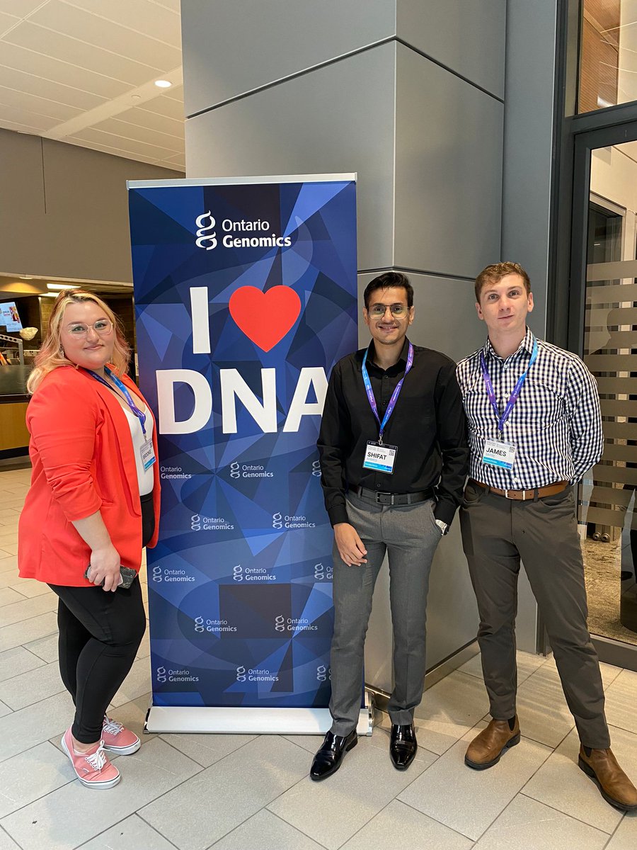 uoftmedgen's tweet photo. MedGen does #SynBio2023. See our students volunteering with our practicum partner, @ontariogenomics and MedGen alum, @ZoyaRetiwalla Thanks for the opportunity OG! #opportunities #Genomics #professionalmasters #MedicalGenomics #MedGen #professionaldevelopment #networking https://t.co/GhqzLDfcNB