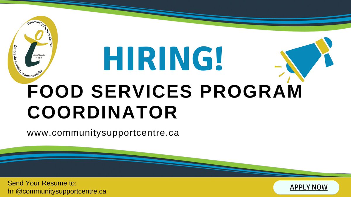Apply today. Fantastic opportunity to work with a great team helping our local community. #lakeshore #foodservices #programcoordinator