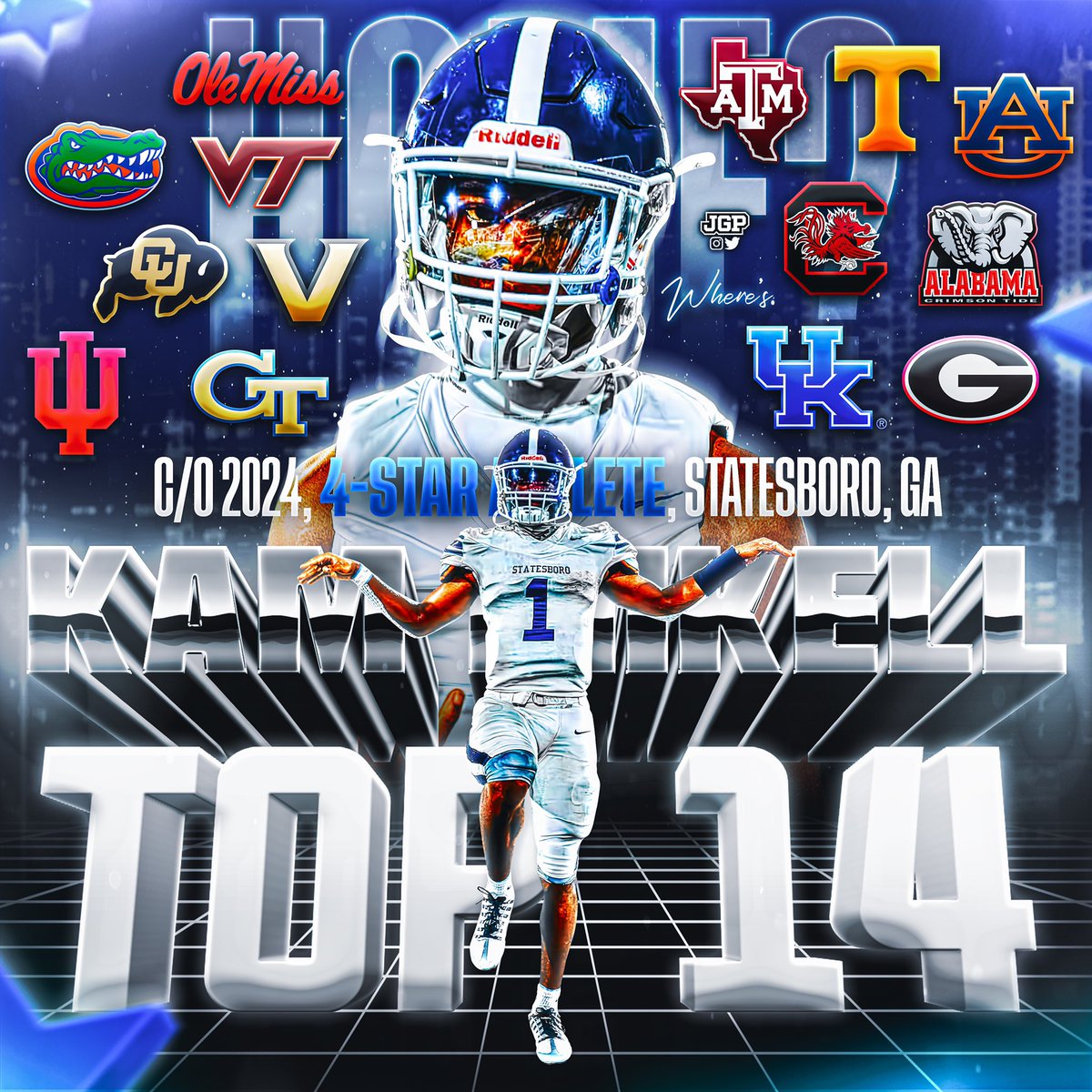 BREAKING: C/O 2024, 4🌟 ATH Kam Mikell (<a href="/KaMMike_/">ᴋᴀᴍʀᴏɴ “ᴋɪʟʟᴀ“ ᴍɪᴋᴇʟʟ</a>) tells me he will focus on these 1️⃣4️⃣ Schools for the remainder of his recruitment &amp; plans on making a decision between December-June!

Regarded as the 8th best prospect at his position (#56 NATL. #9 GA) according to On3