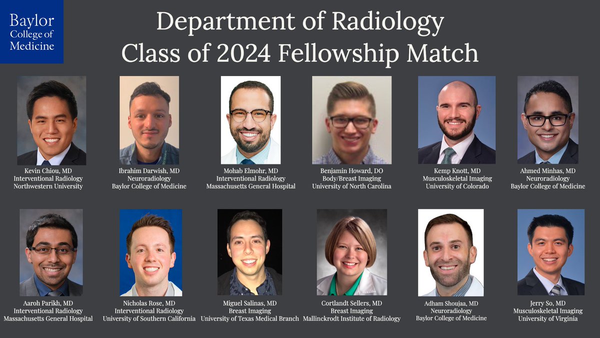 Congratulations to our rising R4’s on their fellowship matches! 👏🎉 #fellowmatch #radres